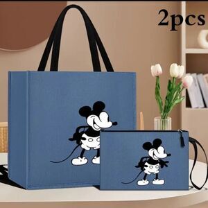 Blue Mickey Mouse Tote Bag Set
